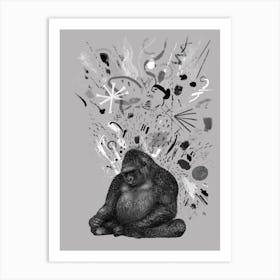 Moody Gorilla Art Print