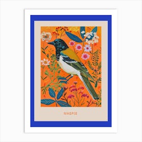 Spring Birds Poster Magpie 3 Art Print