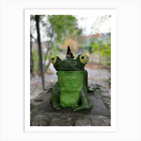 Frog with crown Art Print