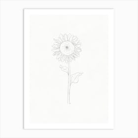 Sunflower Minimal Art Print