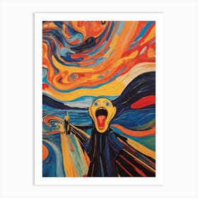 The Scream - Digital Abstraction Art Print