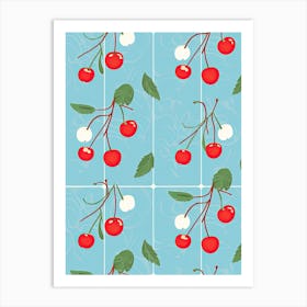 Cherries Illustration 3 Art Print