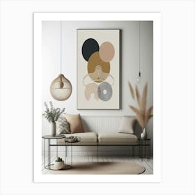 boho circlesl Abstract Print Art Print