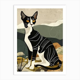 Cat In The Desert 2 Art Print