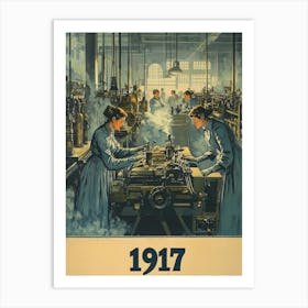 Aihrgdesign A Vintage Industrial Poster Showing Women Working 7331f995 9bd7 41e6 A605 Cfd038d60632 2 Art Print