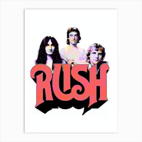 Rush Band Splash Colorful Art Art Print