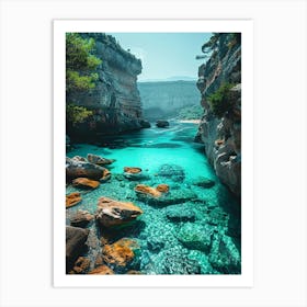 Cliffs And Water Art Print