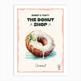 Coconut Donut The Donut Shop 3 Art Print