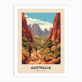 Larapinta Trail Australia Vintage Hiking Travel Poster Art Print