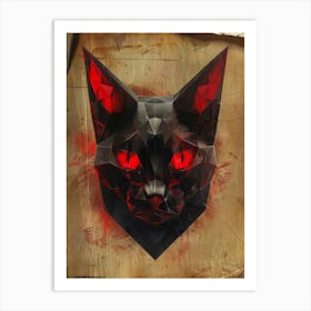 Cat With Red Eyes 1 Art Print