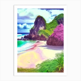 Fernando De Noronha Brazil Soft Colours Tropical Destination Art Print