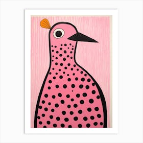 Pink Polka Dot Turkey 2 Art Print