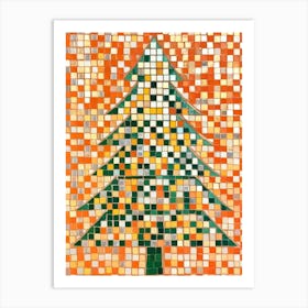 Christmas Tree Mosaic Art Print