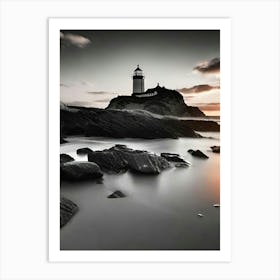 Sunset At The Lighthouse 14 Art Print