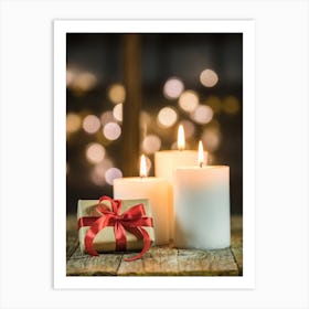 Christmas Candles Art Print