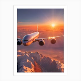 Airplane In The Sky - Reimagined Art Print