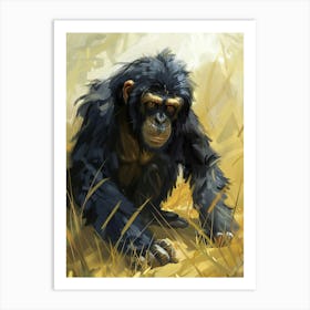 Bonobo Precisionist Illustration 4 Art Print