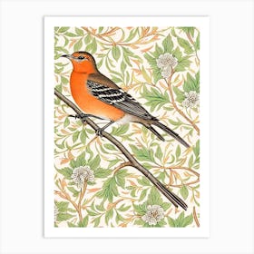 Mockingbird 2 William Morris Style Bird Art Print