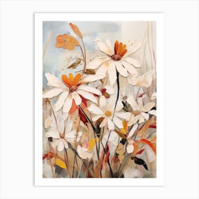 Fall Flower Painting Oxeye Daisy 1 Art Print