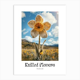 Knitted Flowers Daffodil  2 Art Print