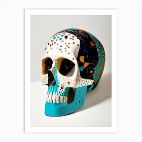 Skull With Terrazzo Patterns 2 Matisse Style Art Print