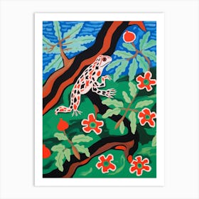 Maximalist Animal Painting Red Eyed Tree Frog 2 Art Print