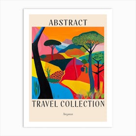 Abstract Travel Collection Poster Tanzania 1 Art Print