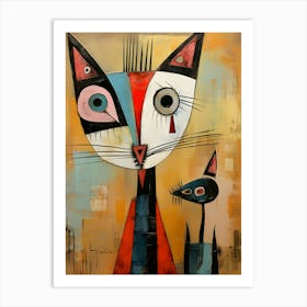 Modern Cat 2 Art Print