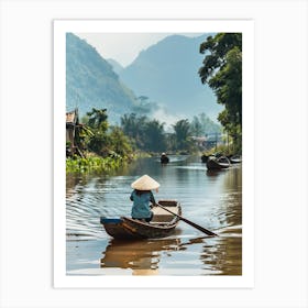 Boat On A River 4 Art Print