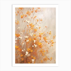 Fall Flower Painting Gypsophila Babys Breath 3 Art Print