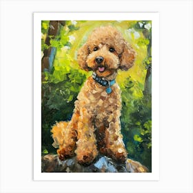 Poodle Acrylic Painting 5 Art Print