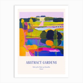 Colourful Gardens Park Of The Palace Of Versailles France 1 Blue Poster Art Print