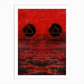 Red Triangles Art Print