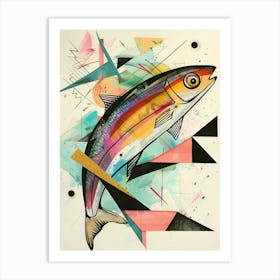 Salmon sardines art prints Art Print