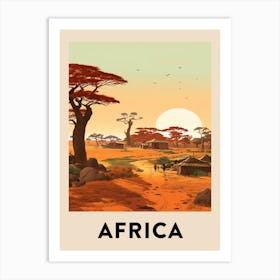 Vintage Travel Poster Africa 8 Art Print