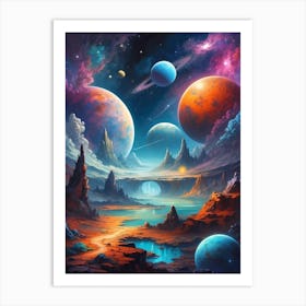 Space Landscape 1 Art Print