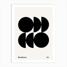 Geometric Bauhaus Poster B&W 41 Art Print