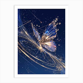 Abstract Butterfly In Space Art Print