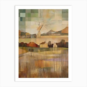 Landscape With Windmill Art Print