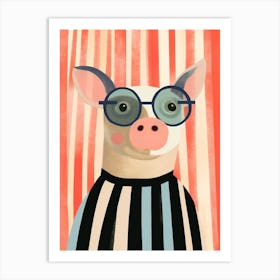 Little Pig 2 Wearing Sunglasses Art Print