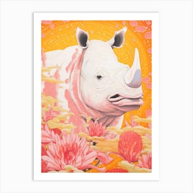 Rhino In The Wild 3 Art Print