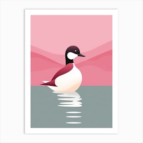 Minimalist Bufflehead 1 Illustration Art Print