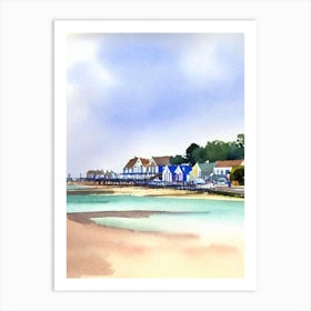 Walberswick Beach, Suffolk Watercolour Art Print