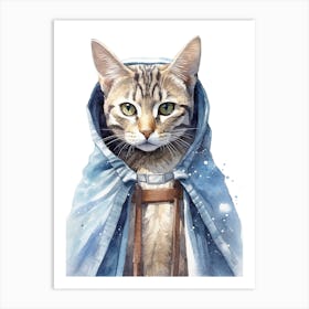 Egyptian Mau Cat As A Jedi 4 Art Print