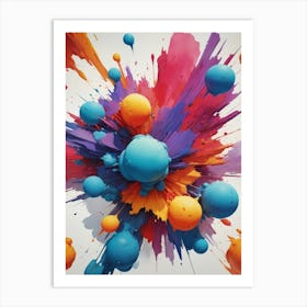 Colorful Explosion Art Print