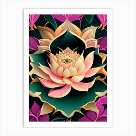 Lotus Flower Pattern Fauvism Matisse 2 Art Print