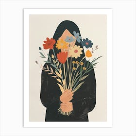 Spring Girl With Wild Flowers 6 Art Print