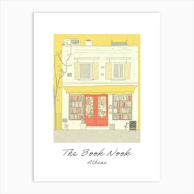 Athens The Book Nook Pastel Colours 2 Poster Art Print