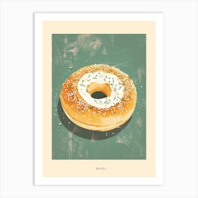 Bagel Art Deco Poster Art Print