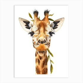 Giraffe Head Art Print